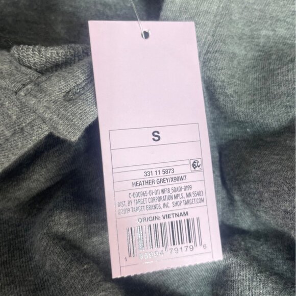 Wild Fable Cropped Collared Long Sleeve Polo Shirt Womens Small Heather Gray New - Picture 8 of 10